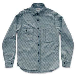 Taylor Stitch The Utility Shirt in Washed Indigo Jacquard